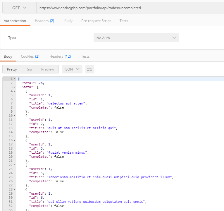 API Request Example