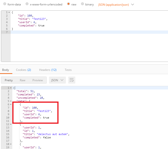 API Request Example